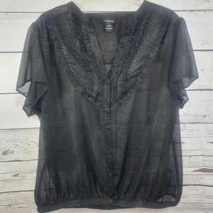 Black and Gold Torrid Blouse